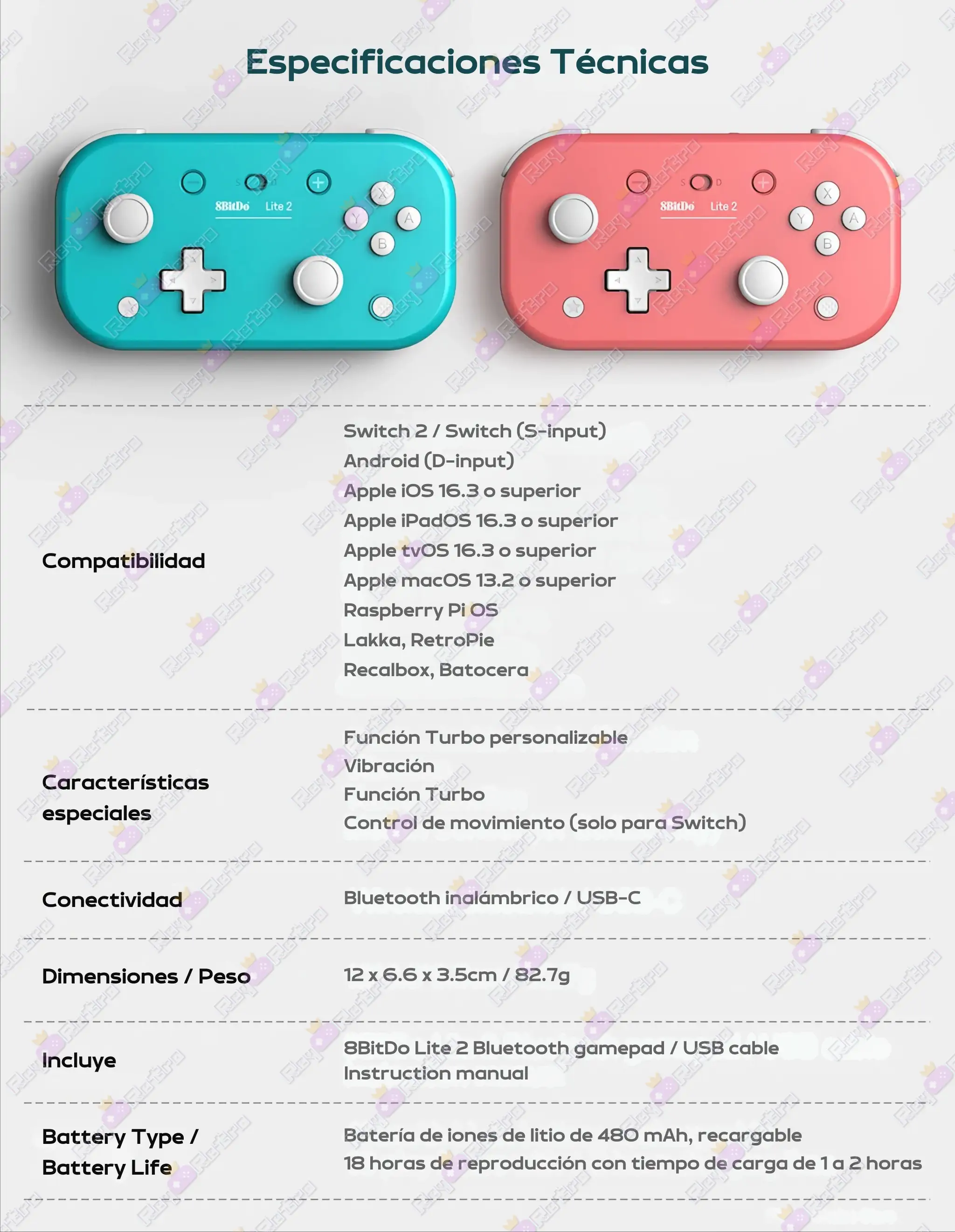 8BitDo_Lite_2.15 - 🎮 8BitDo Lite 2 - Mando compacto y versátil para juego portátil