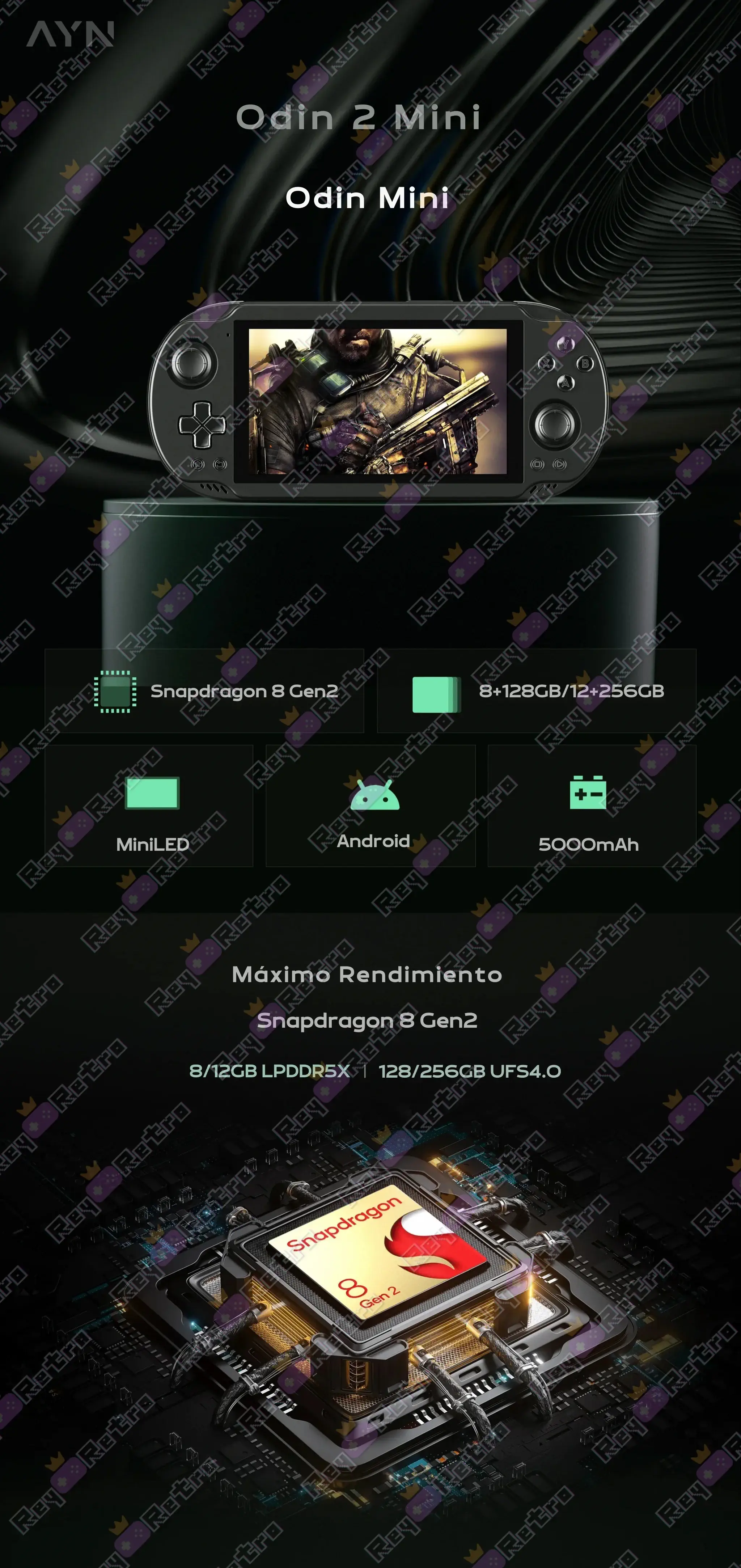 AYN Odin 2 Mini Base AYN_Odin_2_Mini_Base.02 - 🕹 AYN Odin 2 Mini Base - Consola Android compacta con Snapdragon