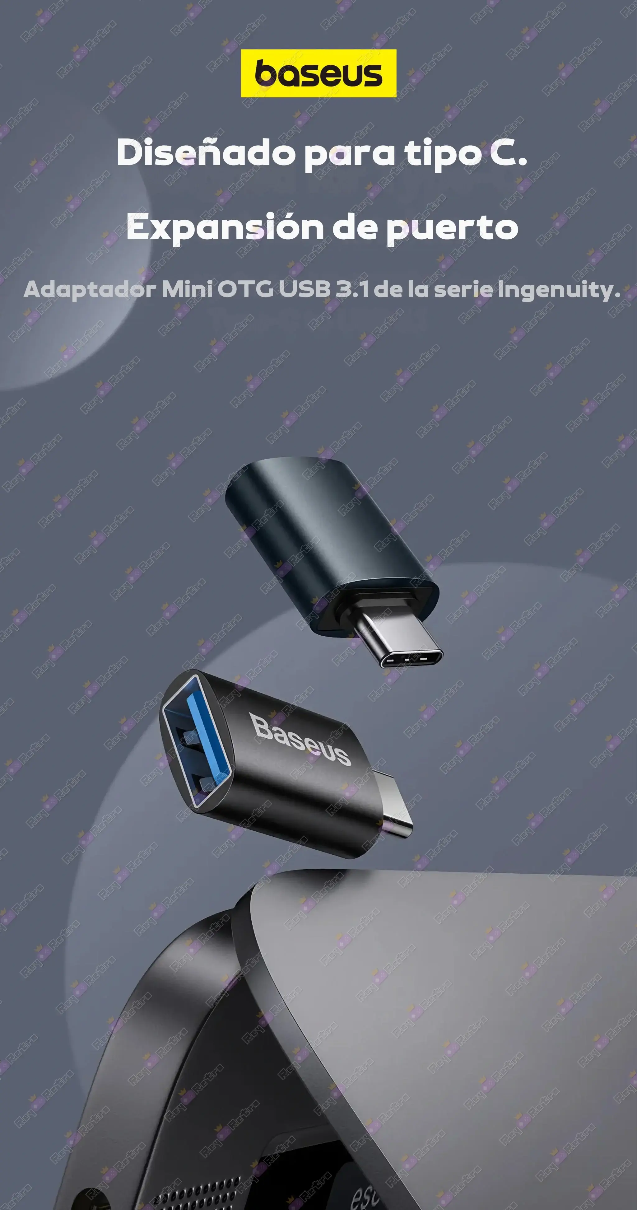 Adaptador_OTG_USB_a_USB-C.02 - ⚡ Adaptador OTG USB a USB-C - Baseus - USB 3.1 - Convertidor