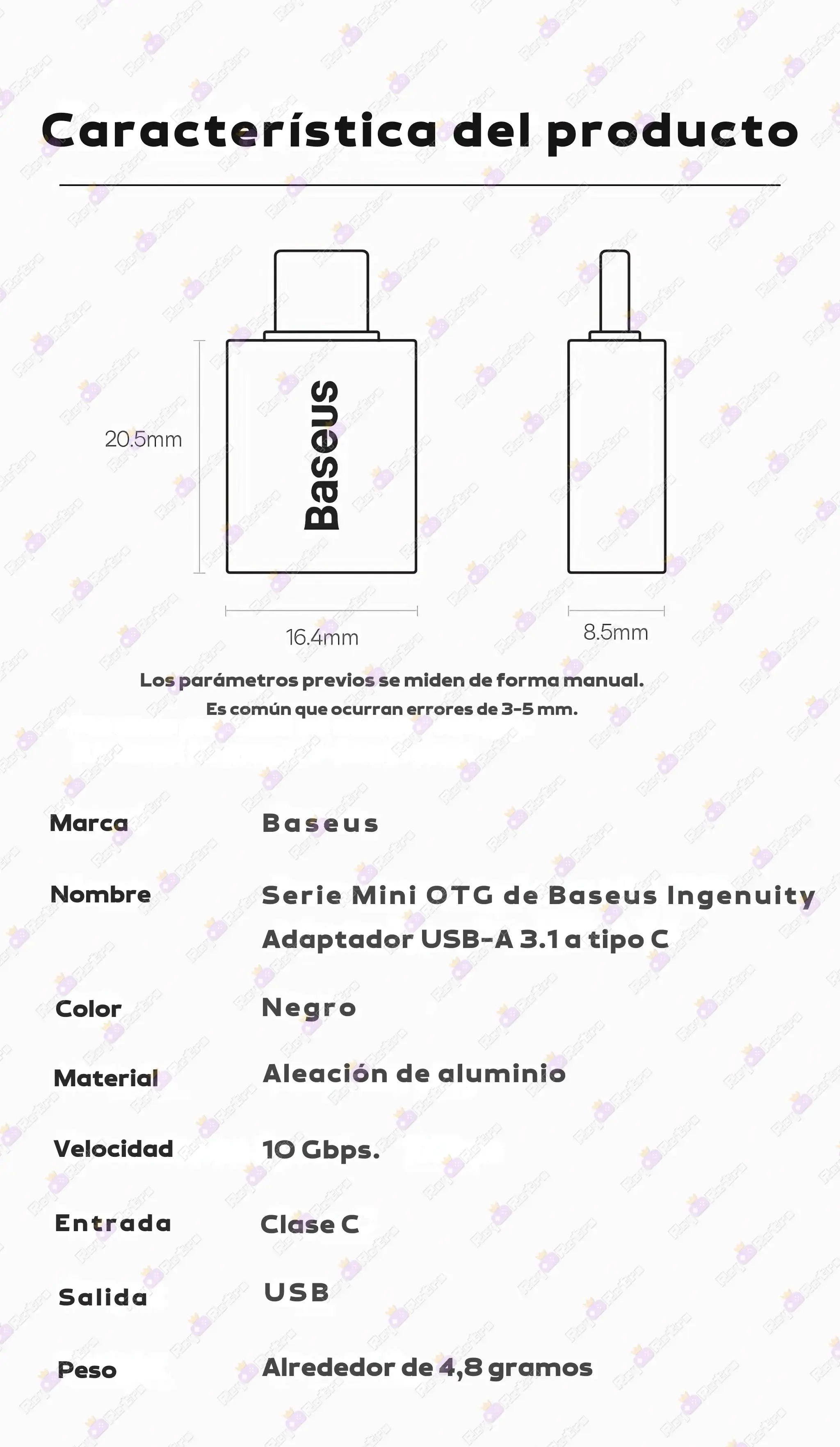 Adaptador_OTG_USB_a_USB-C.08 - ⚡ Adaptador OTG USB a USB-C - Baseus - USB 3.1 - Convertidor