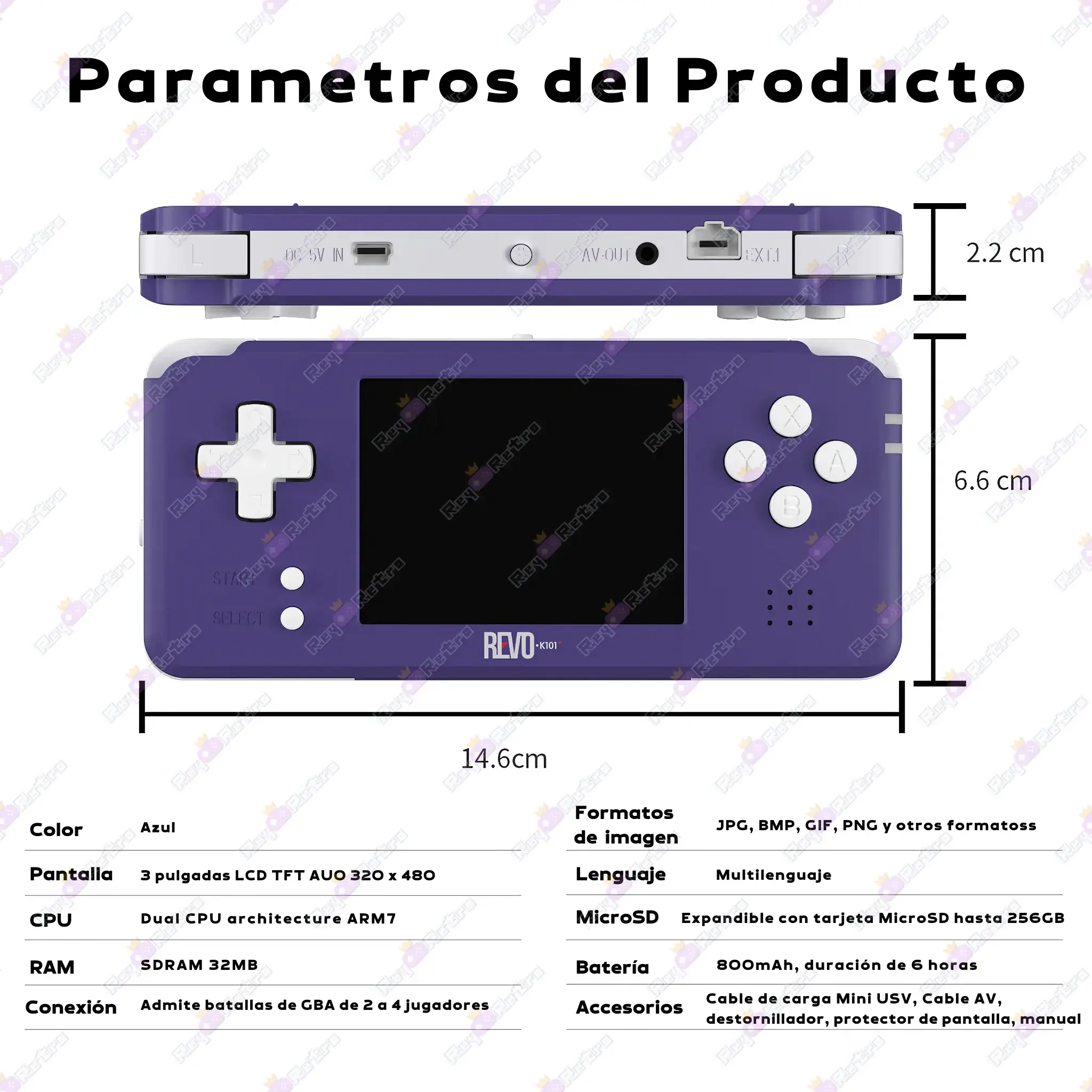 Anbernic K101 Plus Anbernic_K101_Plus.10 - 🕹 Anbernic K101 Plus - Consola Compatible con Cartuchos GBA