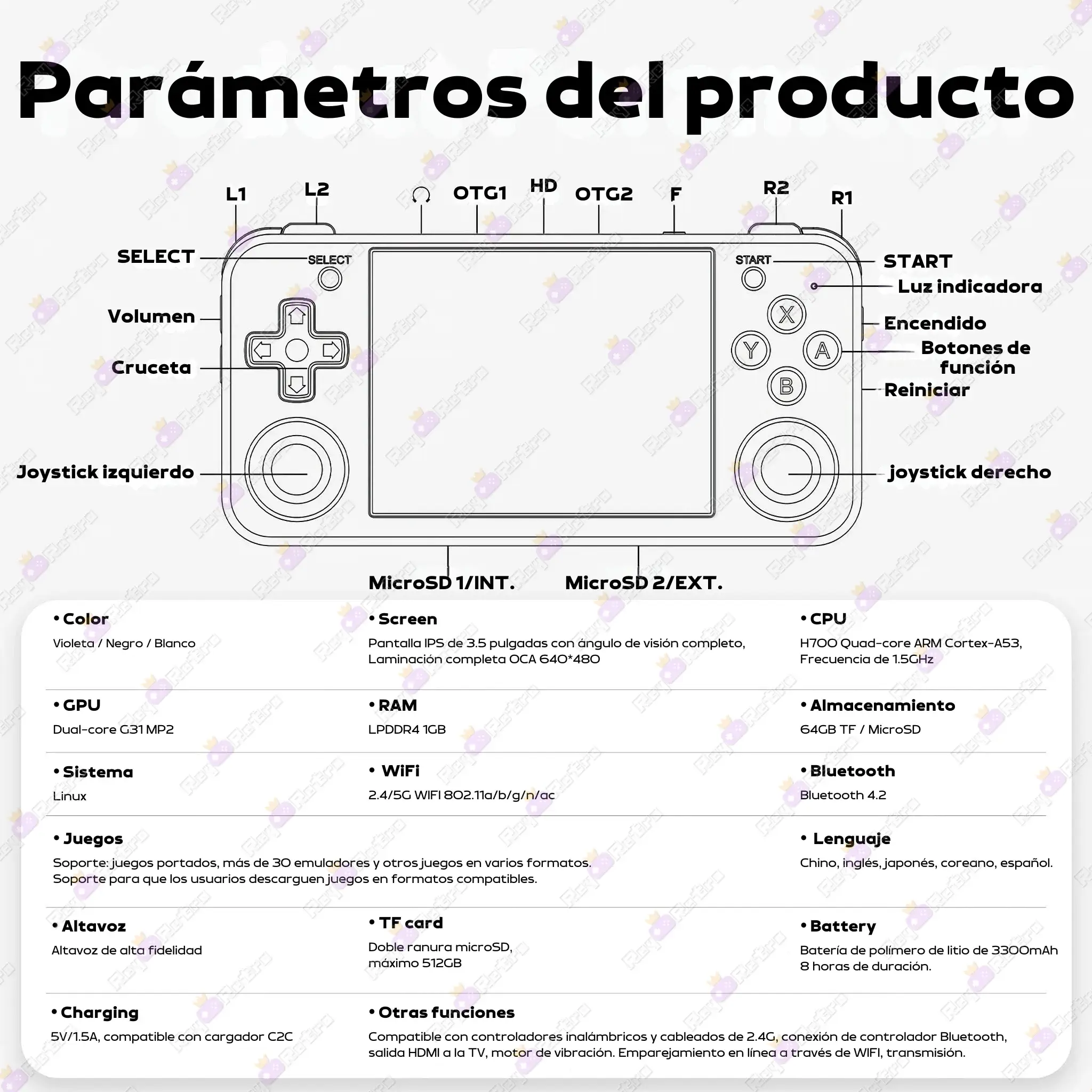 Anbernic_RG35XX_H.14 - 🕹 Anbernic RG35XX H - Consola Retro 3.5” con Batería 3300mAh