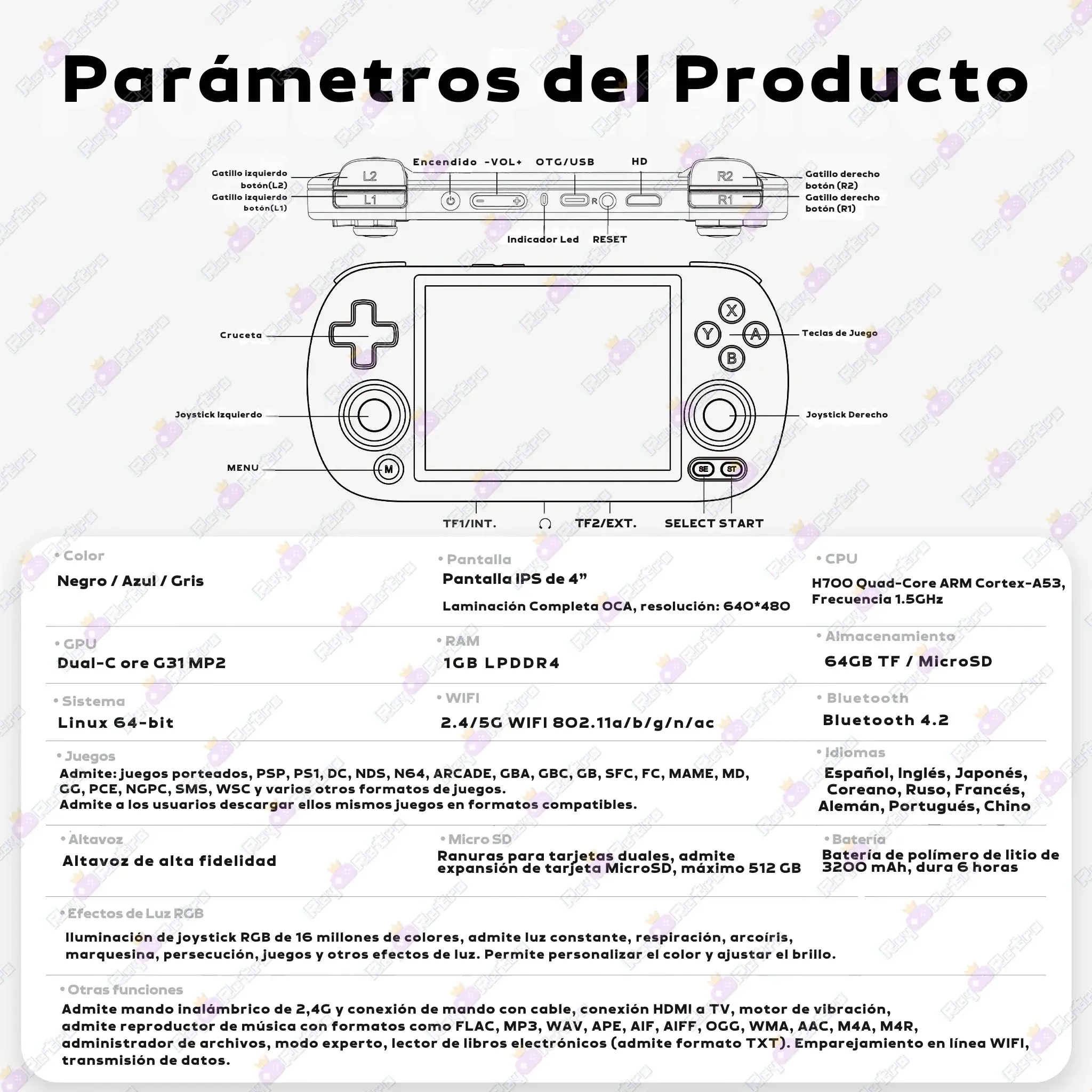 Anbernic_RG40XX_H.17 - 🕹 Anbernic RG40XX H - Consola Retro Portátil con Pantalla IPS 4”
