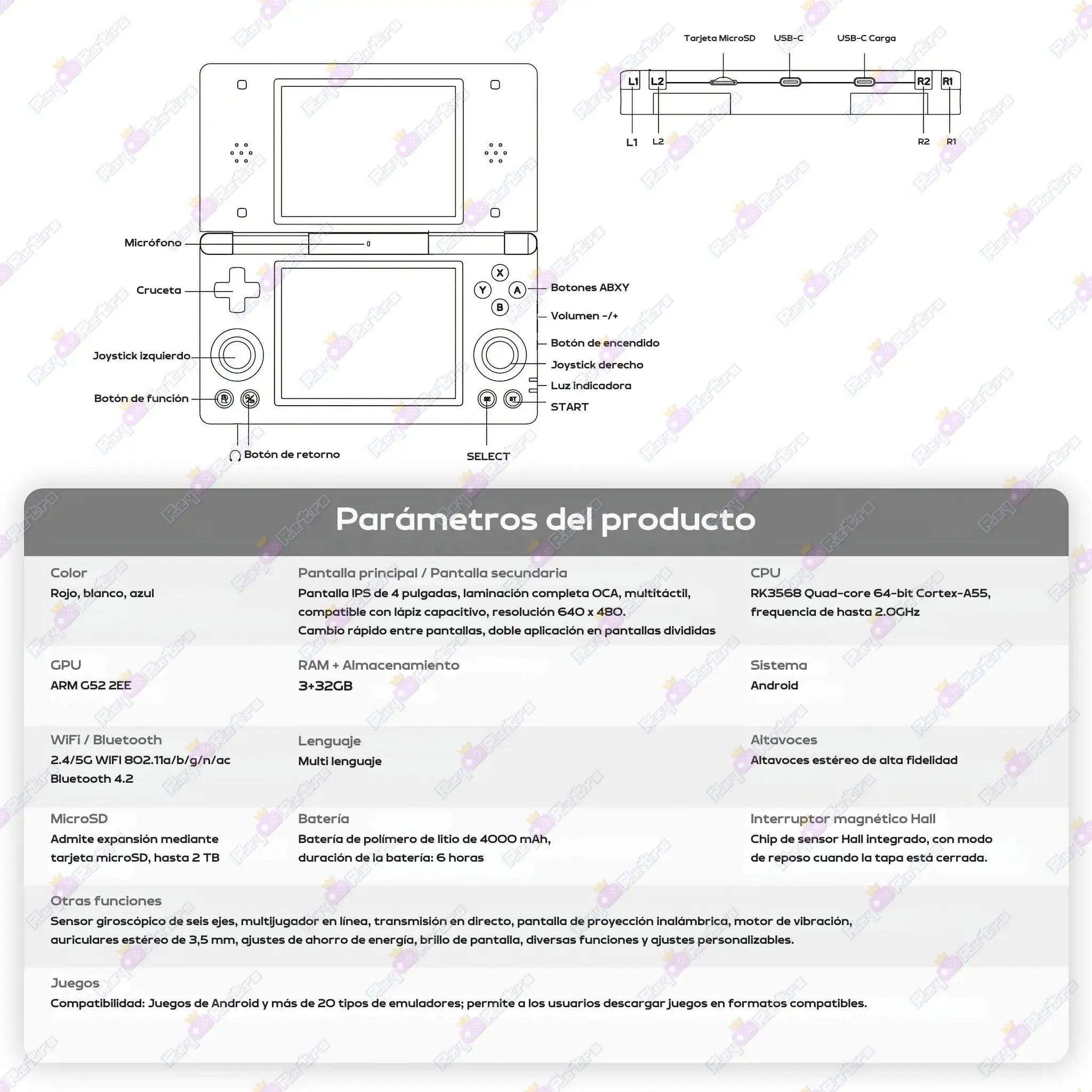 Anbernic RG DS Anbernic_RG_DS.12 - 🕹 Anbernic RG DS - Consola portátil plegable con doble pantalla