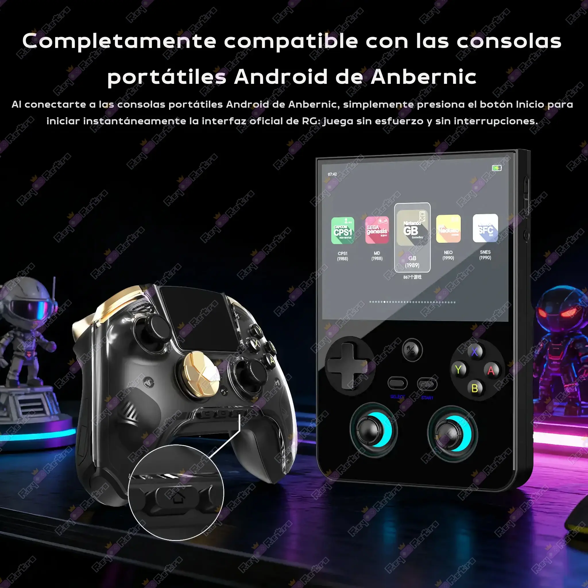 Anbernic_RG_G01.10 - 🎮 Anbernic RG G01 - Mando profesional con pantalla y gatillos Hall