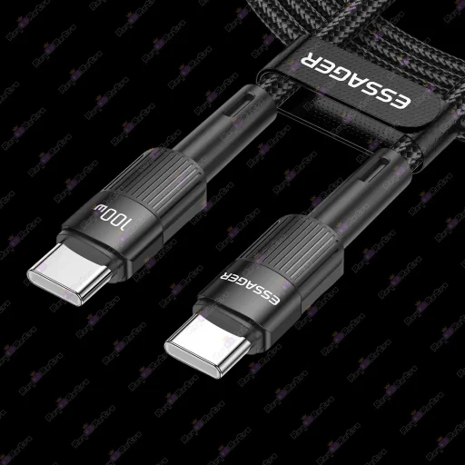Cable_USB-C_a_USB-C.01 - 🖥 Cable USB-C a USB-C - Essager - 100W PD y QC, Carga Rápida