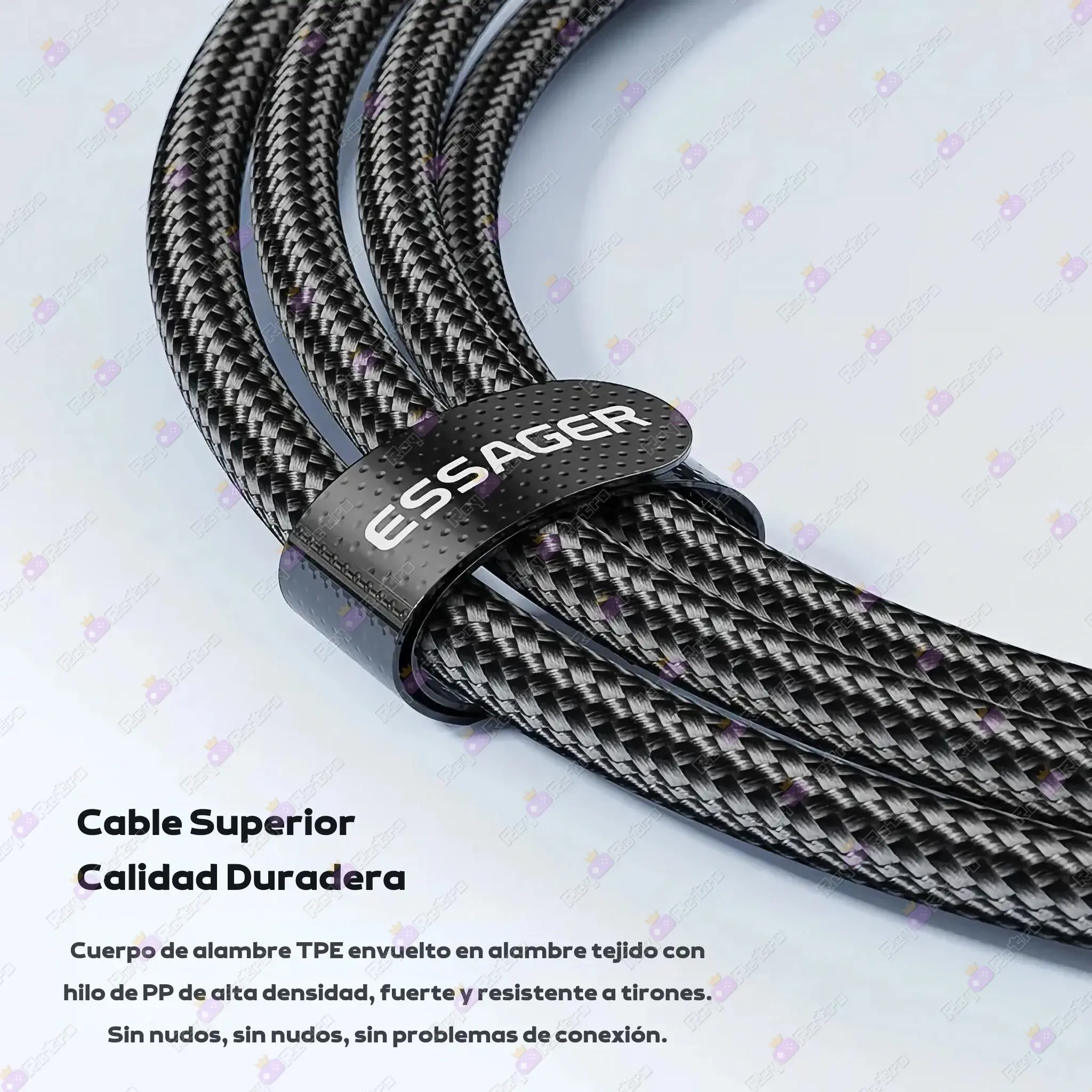 Cable USB-C a USB-C Cable_USB-C_a_USB-C.03 - 🖥 Cable USB-C a USB-C - Essager - 100W PD y QC, Carga Rápida