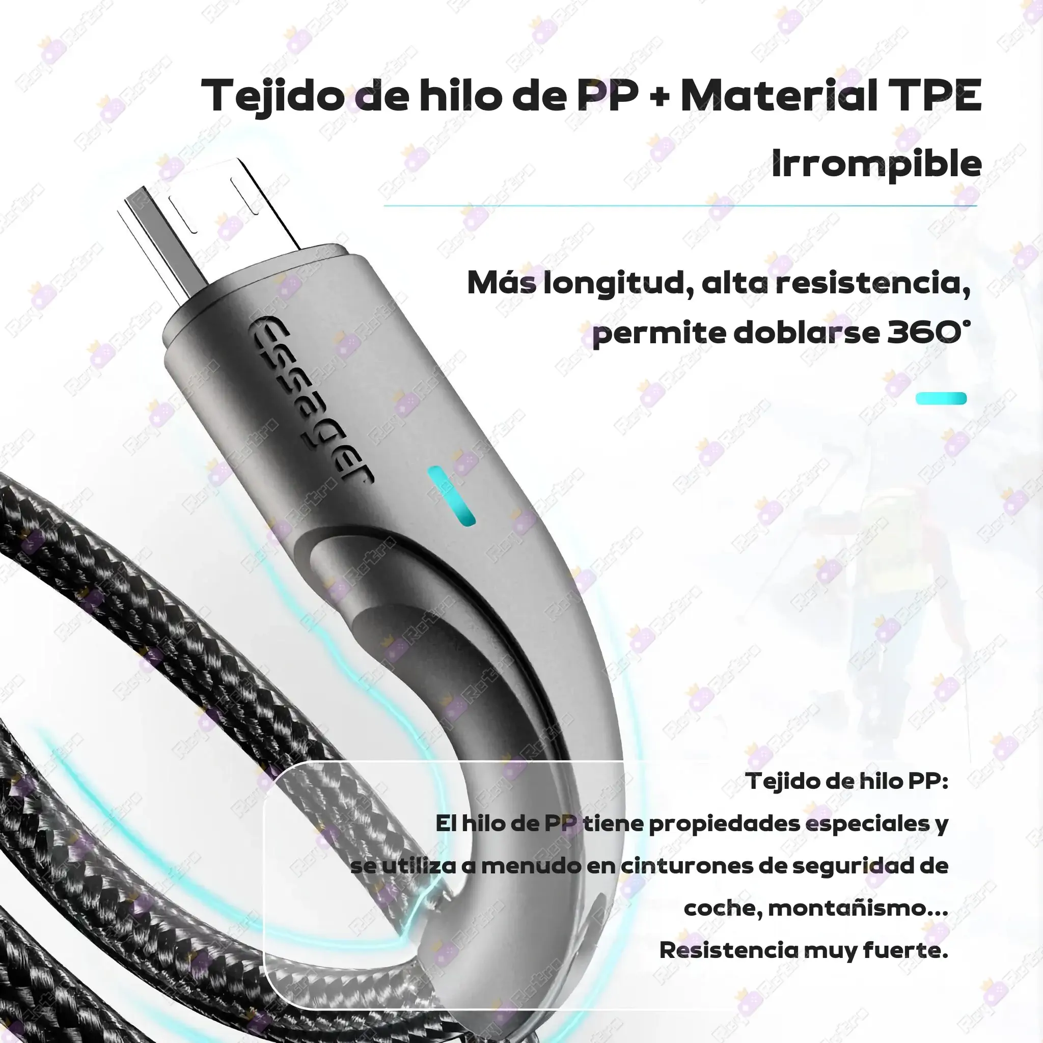 Cable_USB_a_Micro_USB.04 - 🖥 Cable USB a Micro USB - Essager - Con Carga Rápida y Nylon