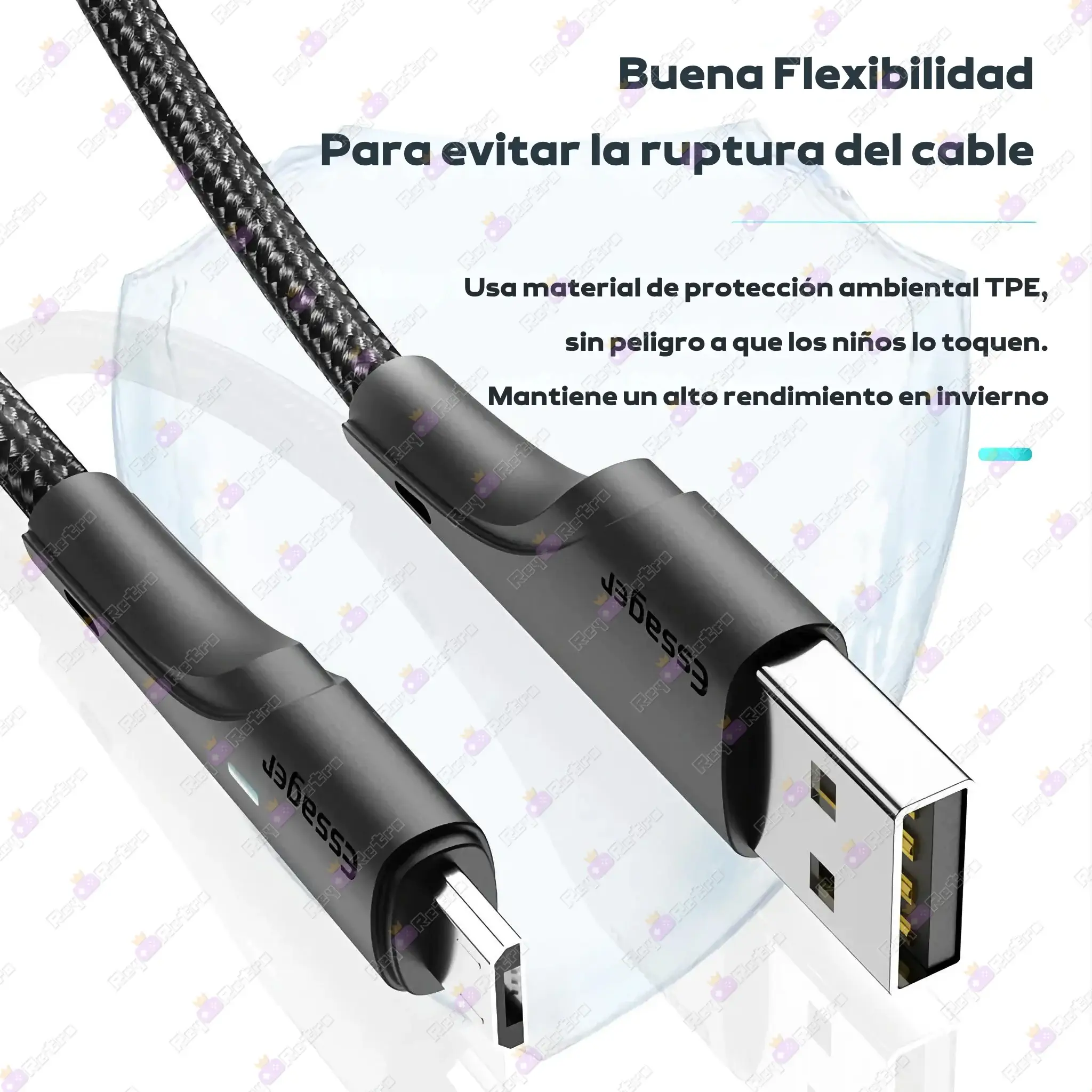 Cable_USB_a_Micro_USB.06 - 🖥 Cable USB a Micro USB - Essager - Con Carga Rápida y Nylon
