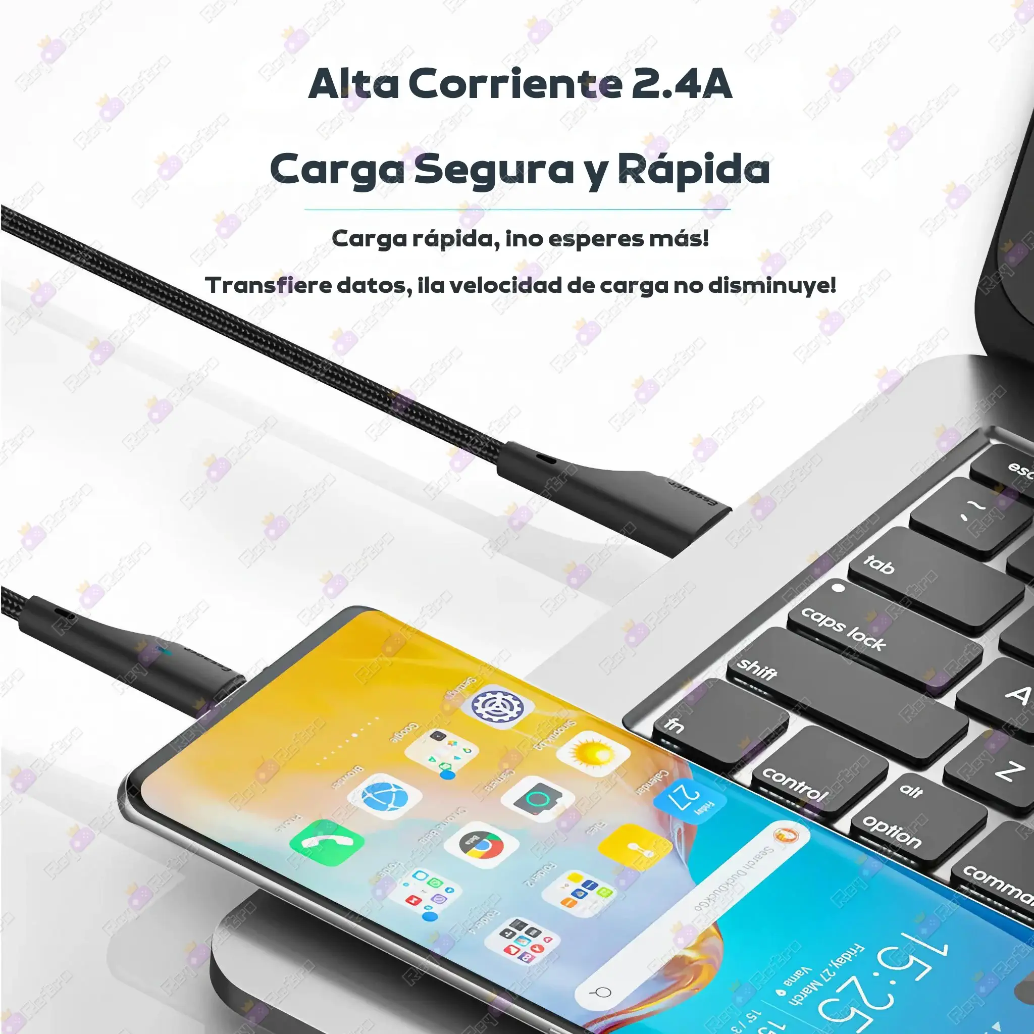 Cable_USB_a_Micro_USB.07 - 🖥 Cable USB a Micro USB - Essager - Con Carga Rápida y Nylon