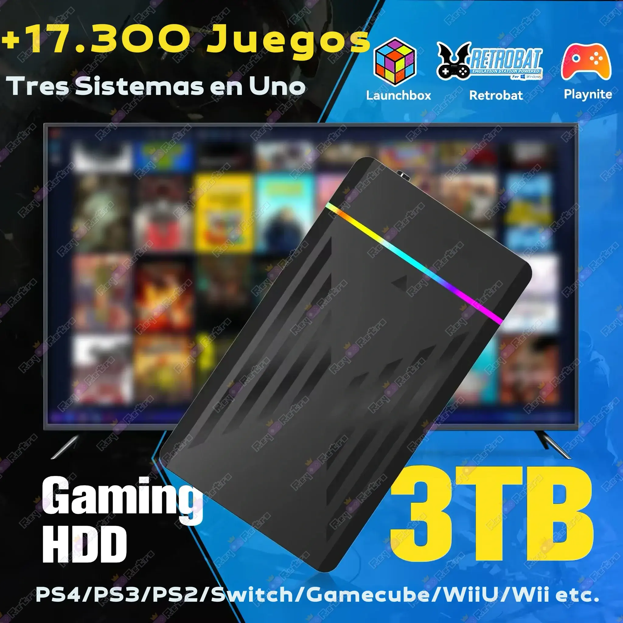 Consola_Disco_Duro_3TB.02 - 💻 Consola Disco Duro 3TB - Más de 17.000 Juegos Retro y AAA
