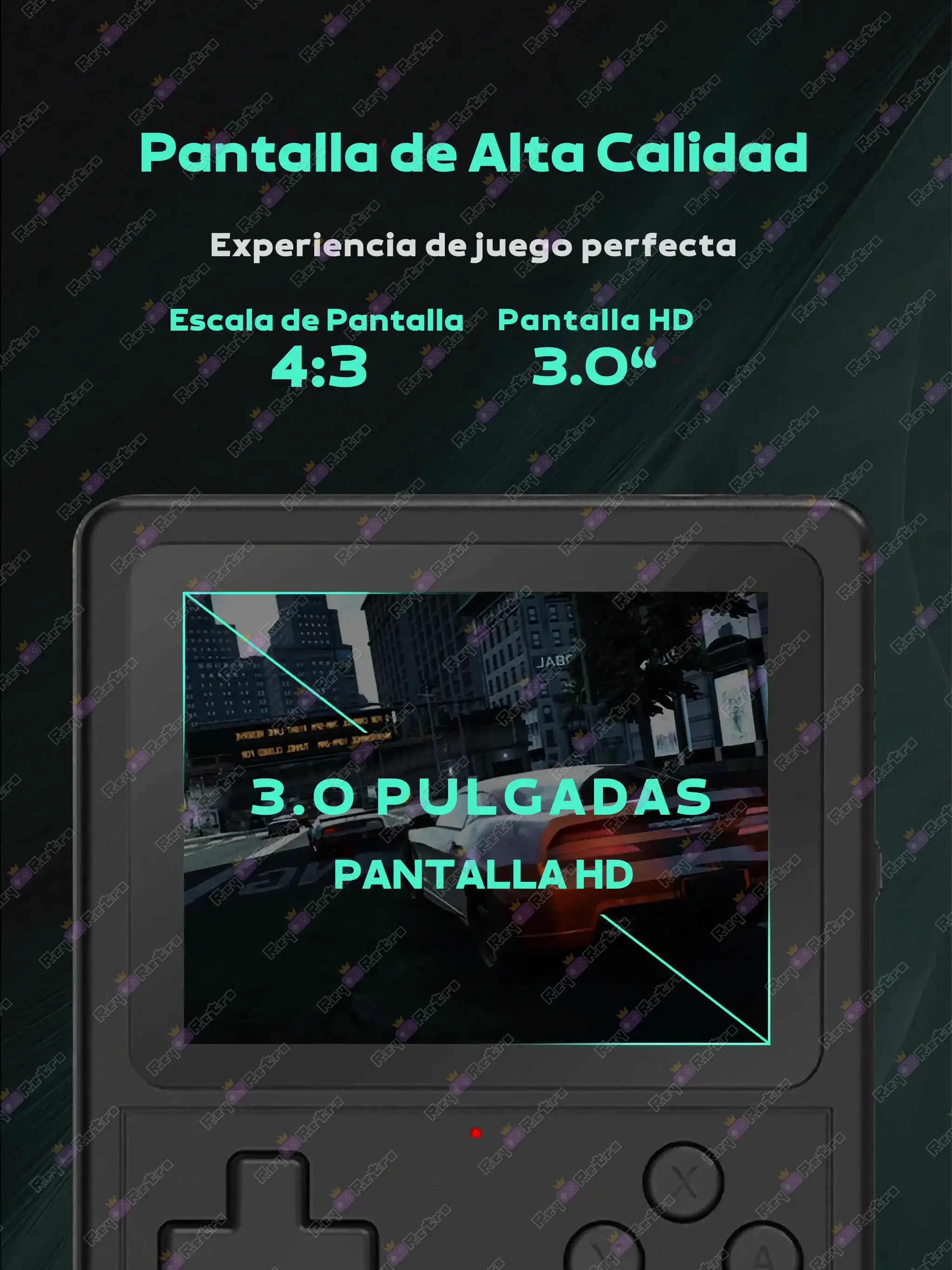 GB300 GB300.07 - 🕹 GB300 - Consola Retro Portátil con 6000 Juegos, 3” y Salida TV