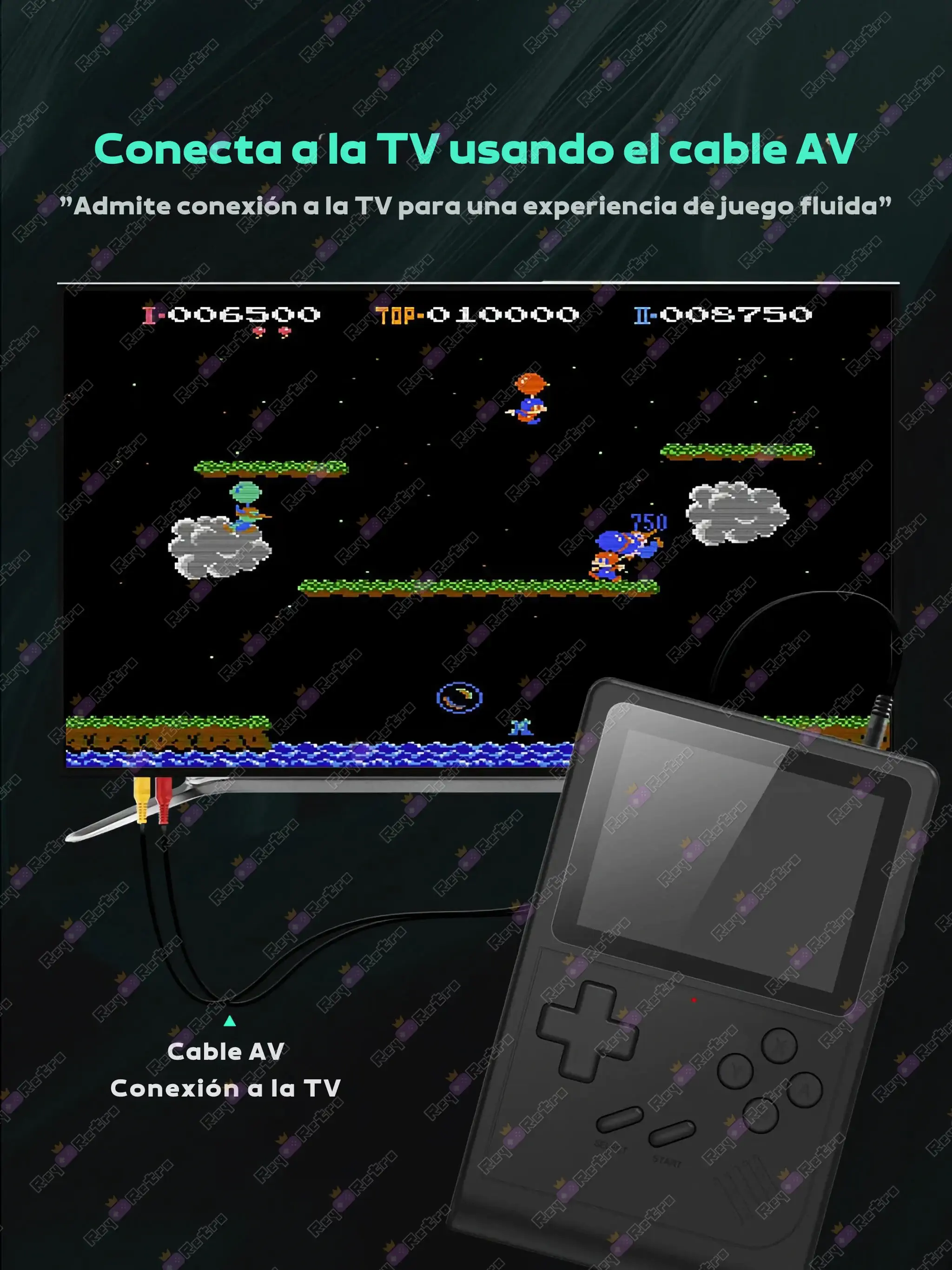 GB300 GB300.08 - 🕹 GB300 - Consola Retro Portátil con 6000 Juegos, 3” y Salida TV