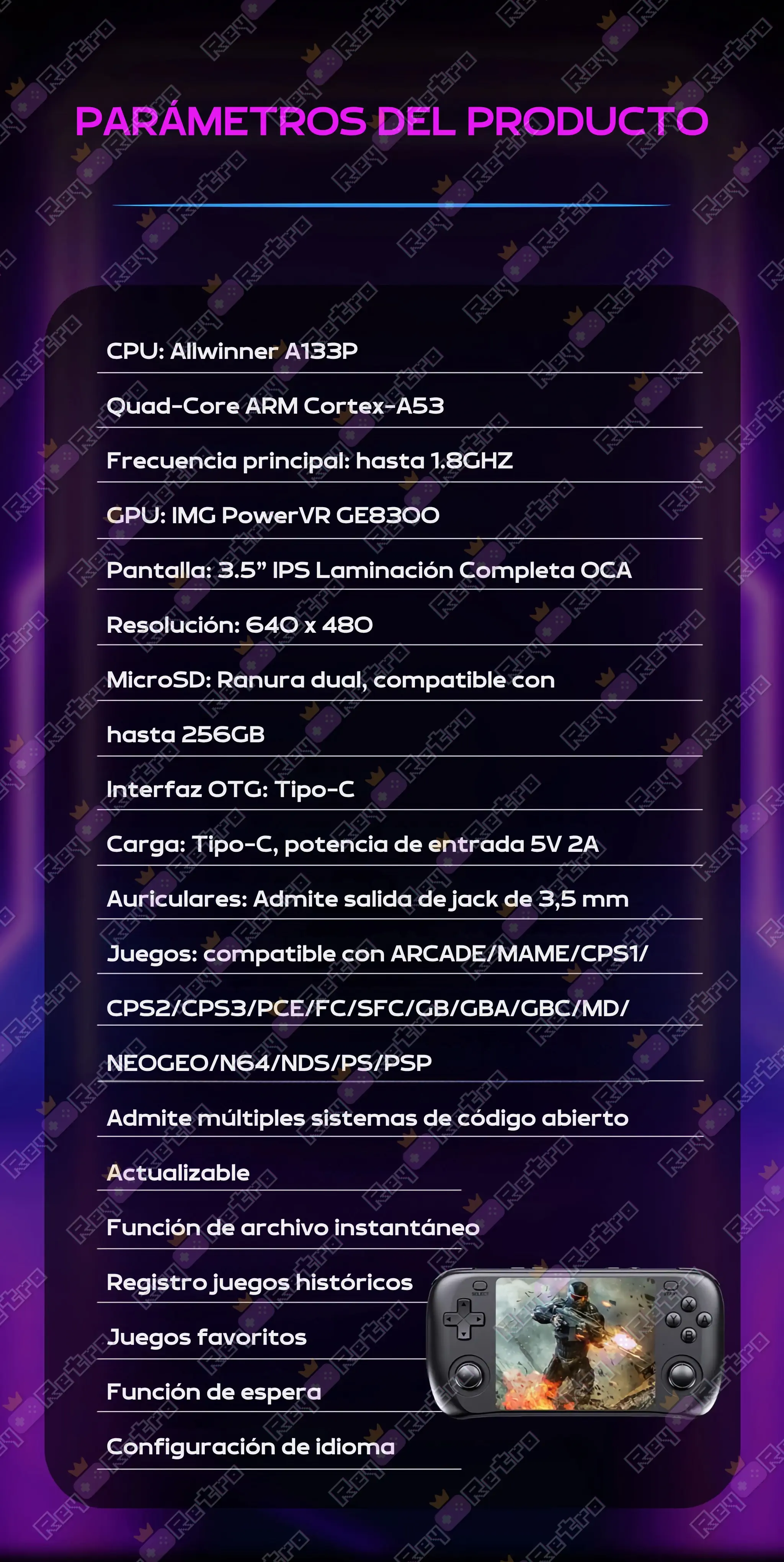 H36S.17 - 🕹 Consola H36S - Potencia retro en un formato compacto