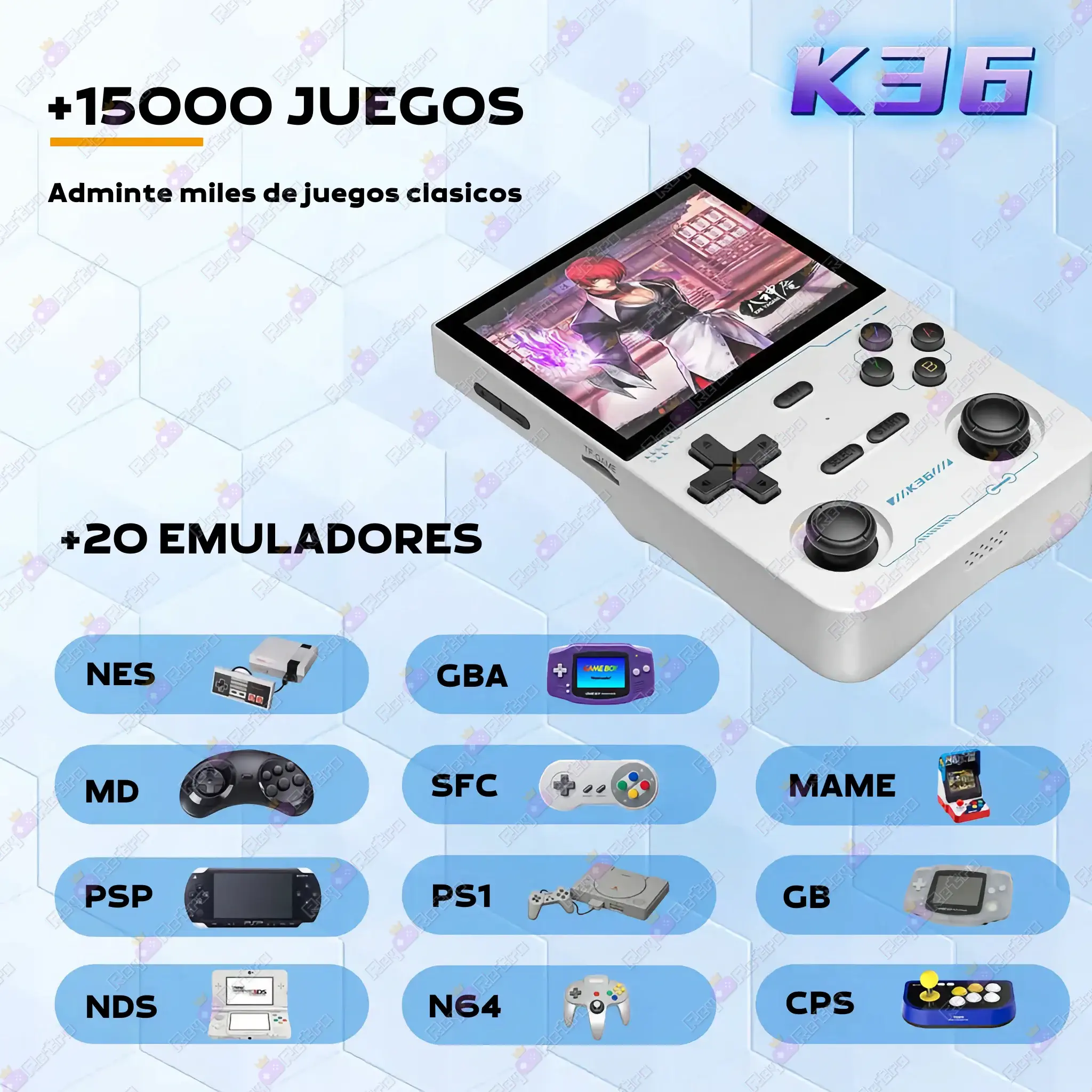 K36.12 - 🕹 Consola Retro Portátil K36 - Emuladores, Pantalla IPS y Ergonómica