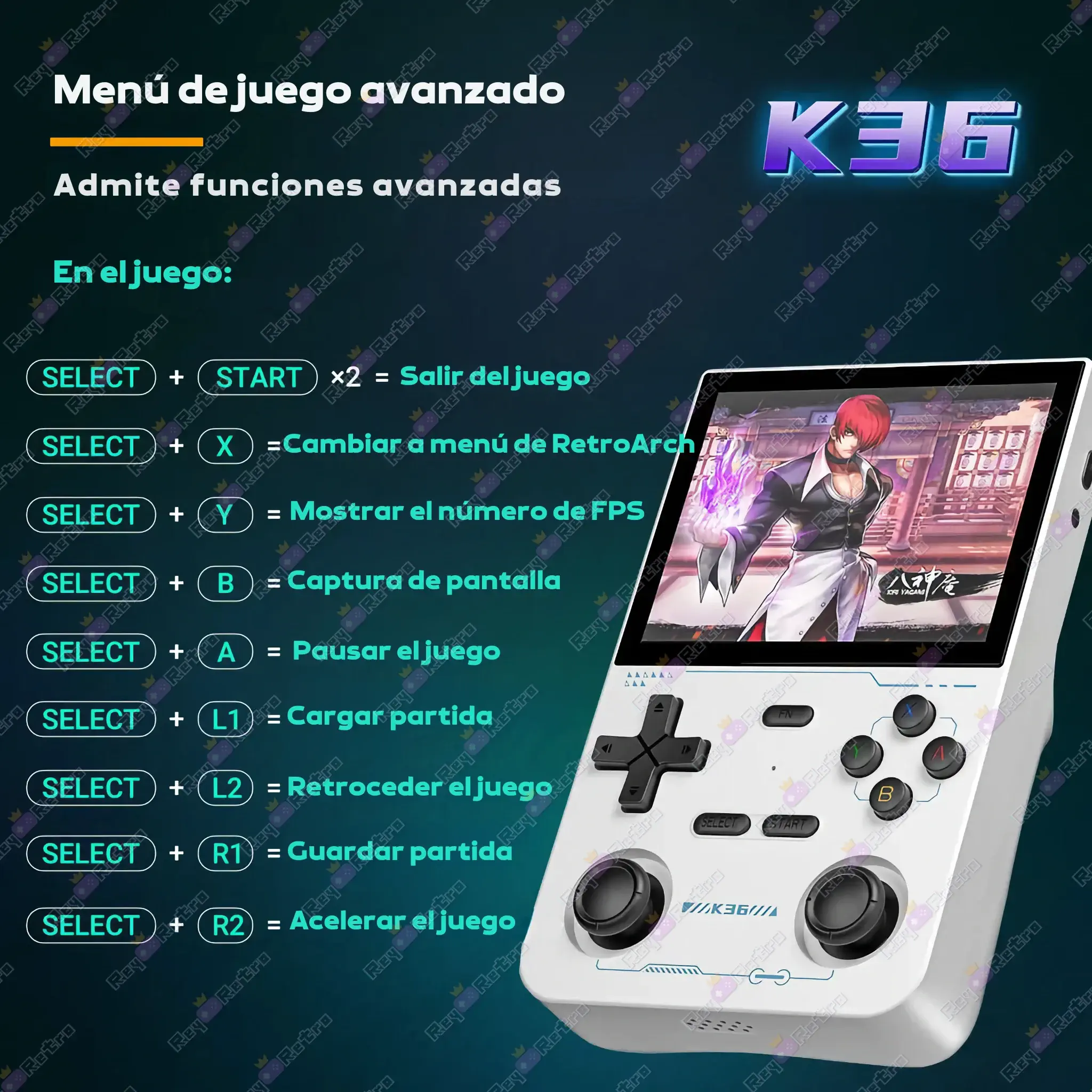 K36.21 - 🕹 Consola Retro Portátil K36 - Emuladores, Pantalla IPS y Ergonómica