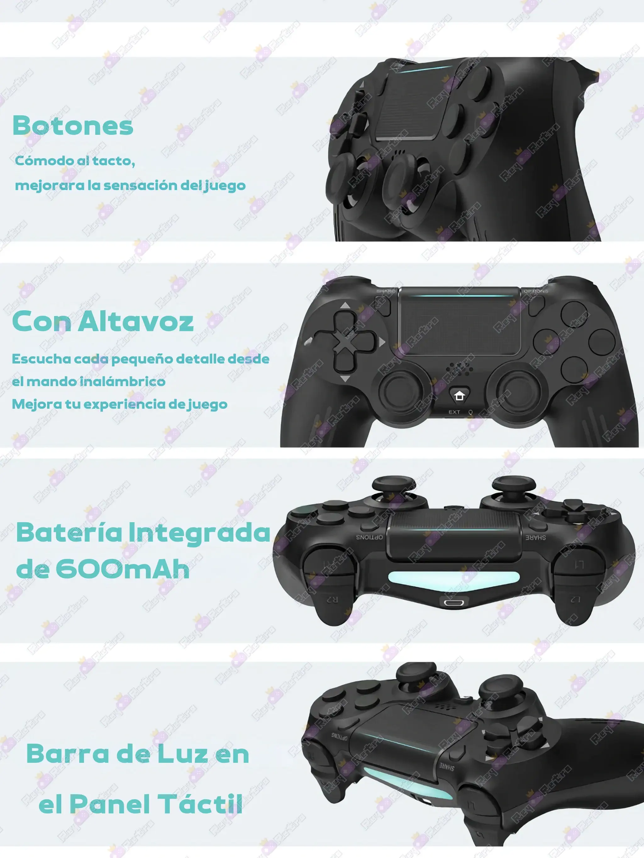 Mando_Bluetooth.10 - 🎮 Mando Inalámbrico Bluetooth - Controlador Gamepad Arcade