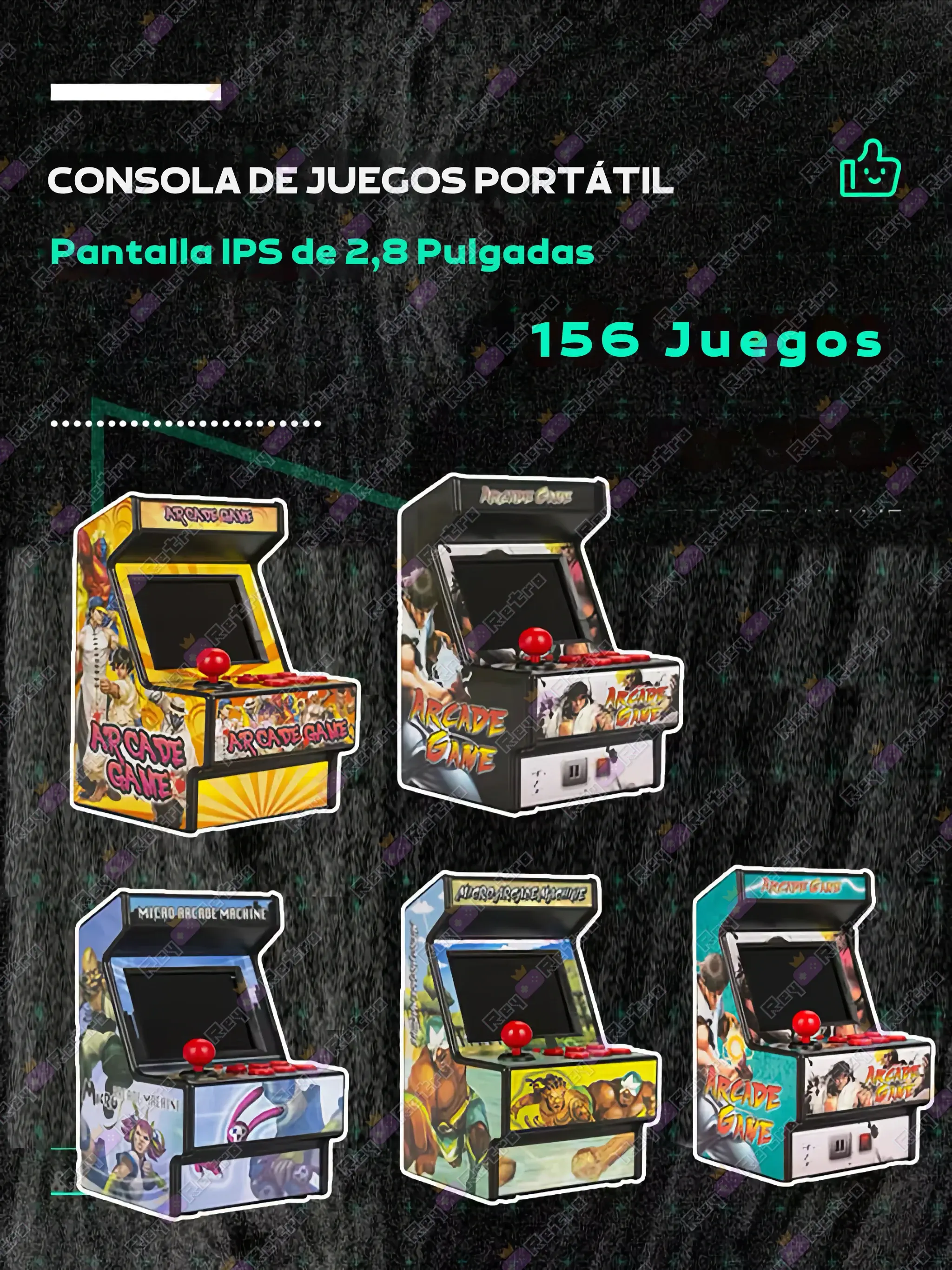 Mini Máquina Recreativa Arcade Mini_Maquina_Recreativa_Arcade.12 - 🕹 Mini Máquina Recreativa Arcade Portátil - Juegos Retro y Salida TV