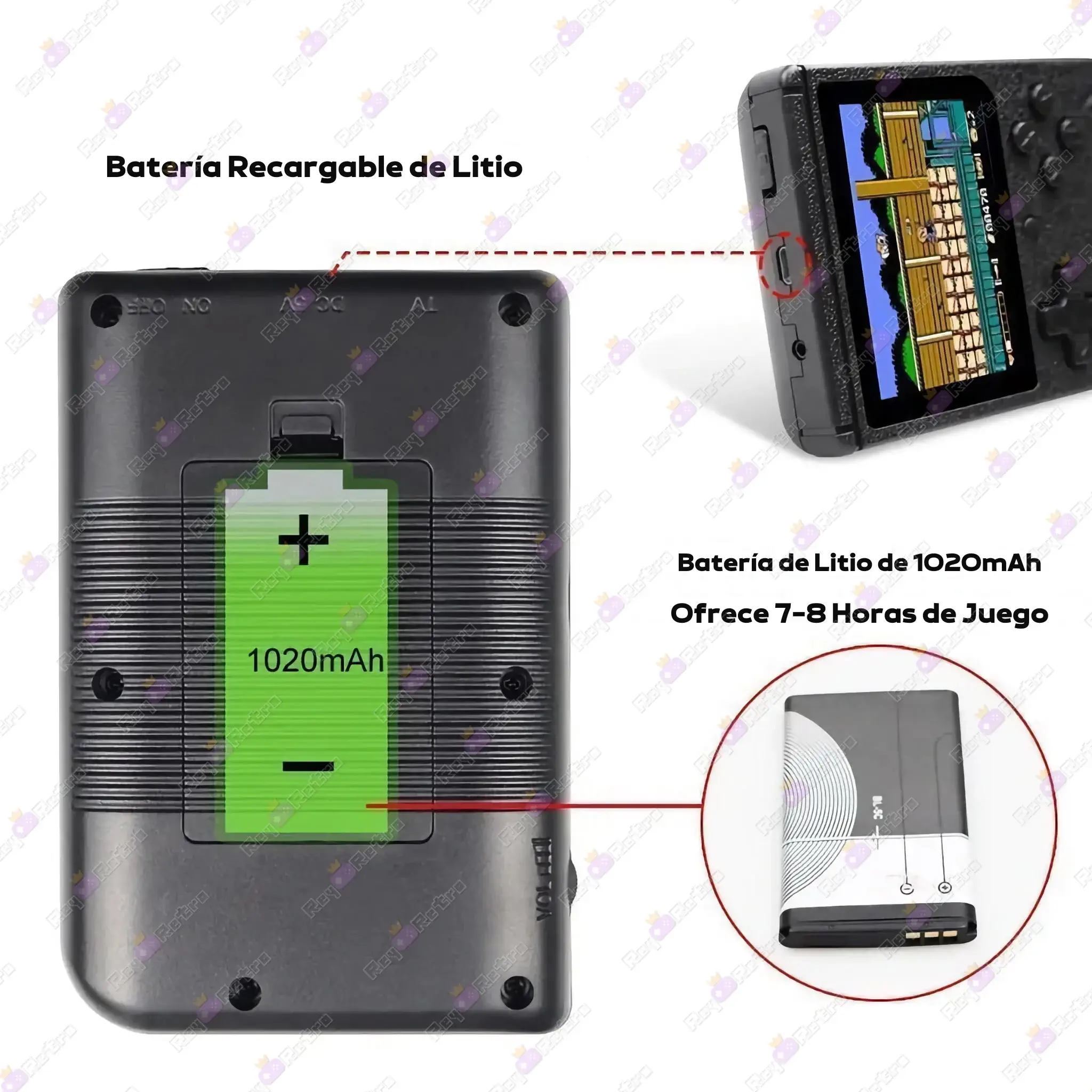 Mini Retro 500 Mini_Retro_500.15 - 🕹 Mini Consola Retro Portátil - Con 500 Juegos y Salida de TV