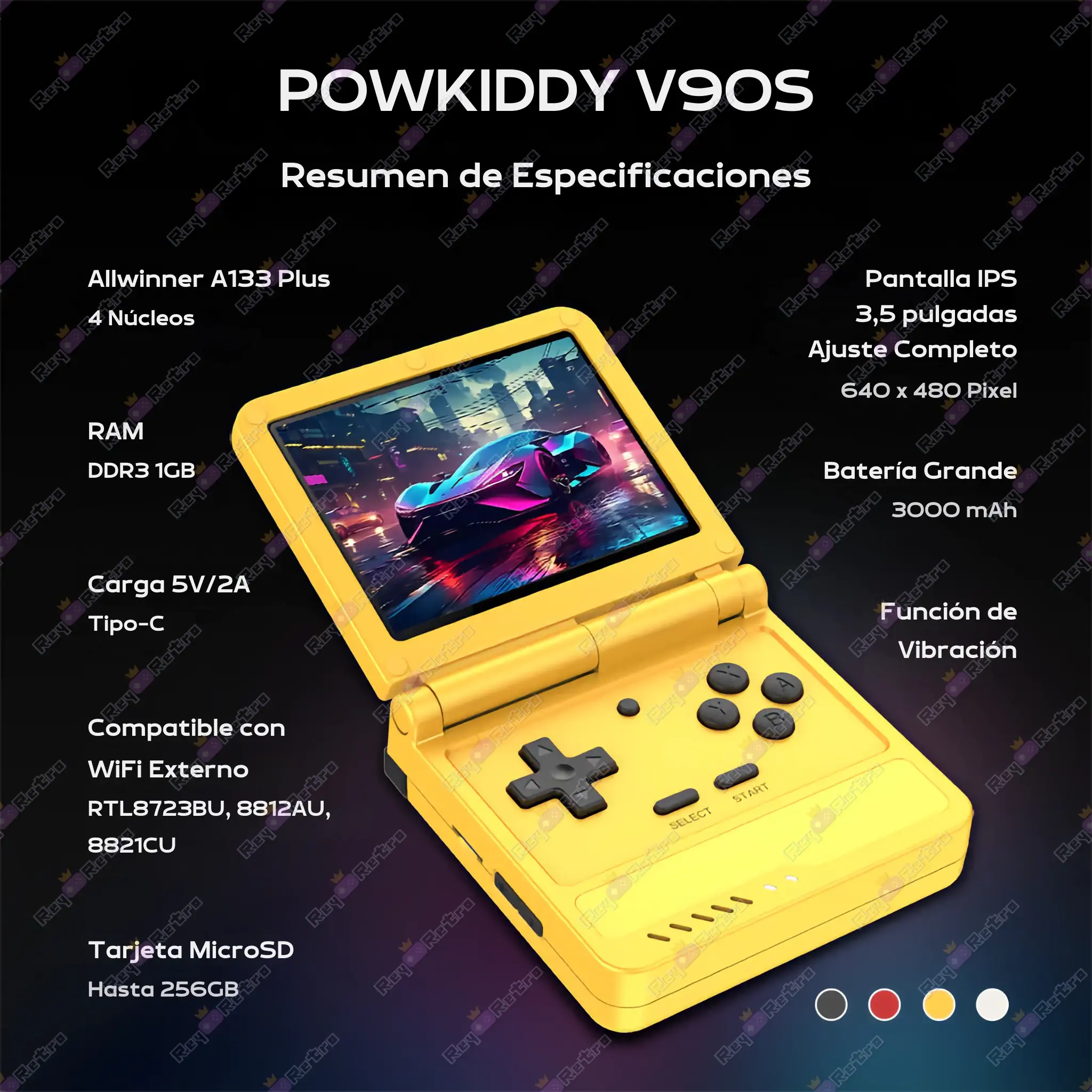 Powkiddy_V90S.06 - 🕹 Powkiddy V90S - Consola Retro Portátil Plegable con Pantalla IPS 3,5