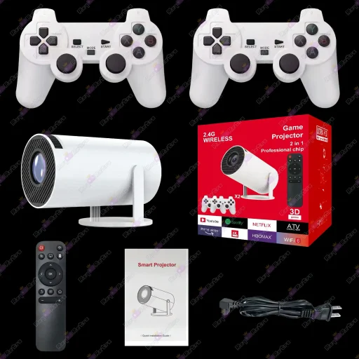 Proyector_Consola_Retro.01 - 📽 Consola Proyector HD Android - Juegos y Cine en Casa