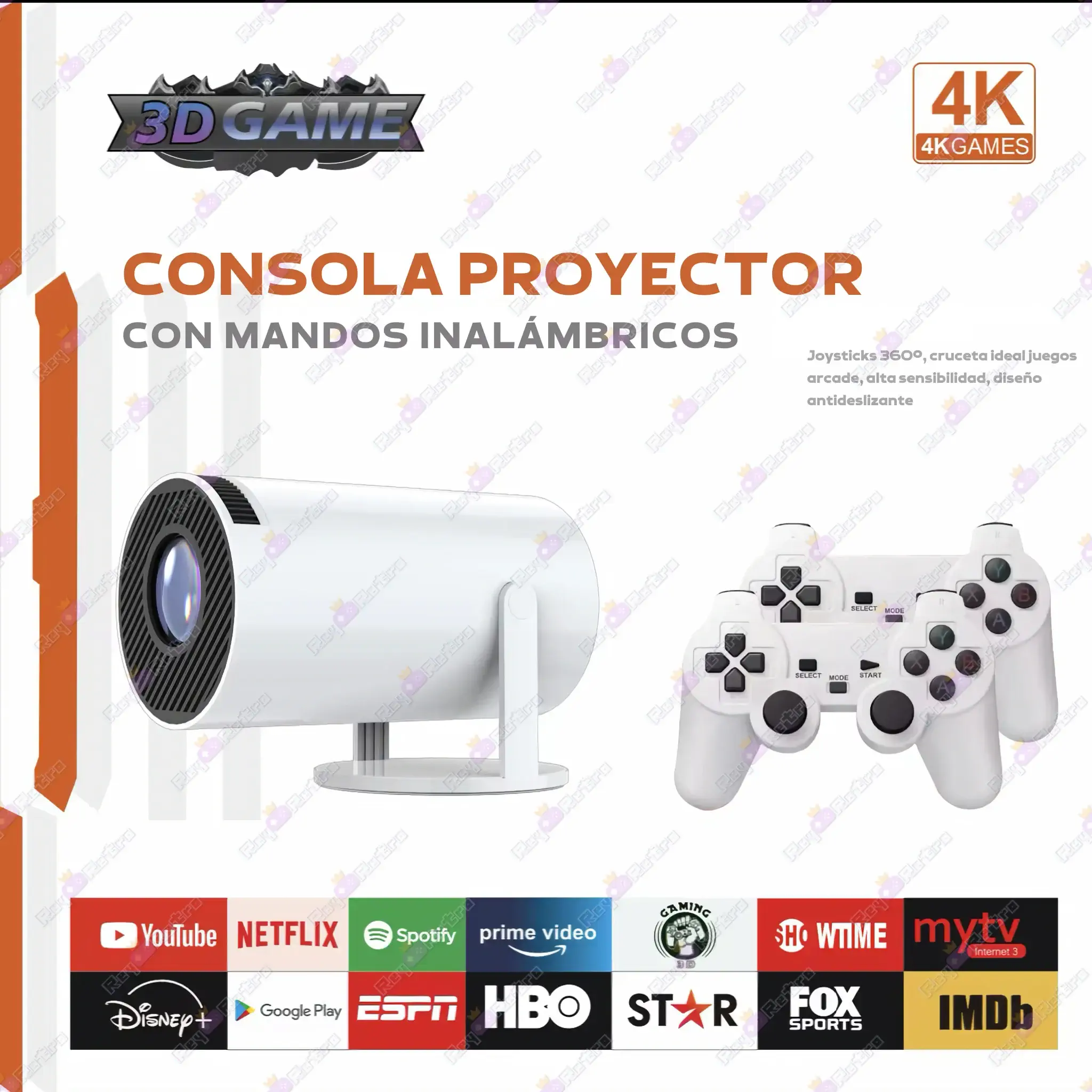 Proyector Consola Retro Proyector_Consola_Retro.02 - 📽 Consola Proyector HD Android - Juegos y Cine en Casa