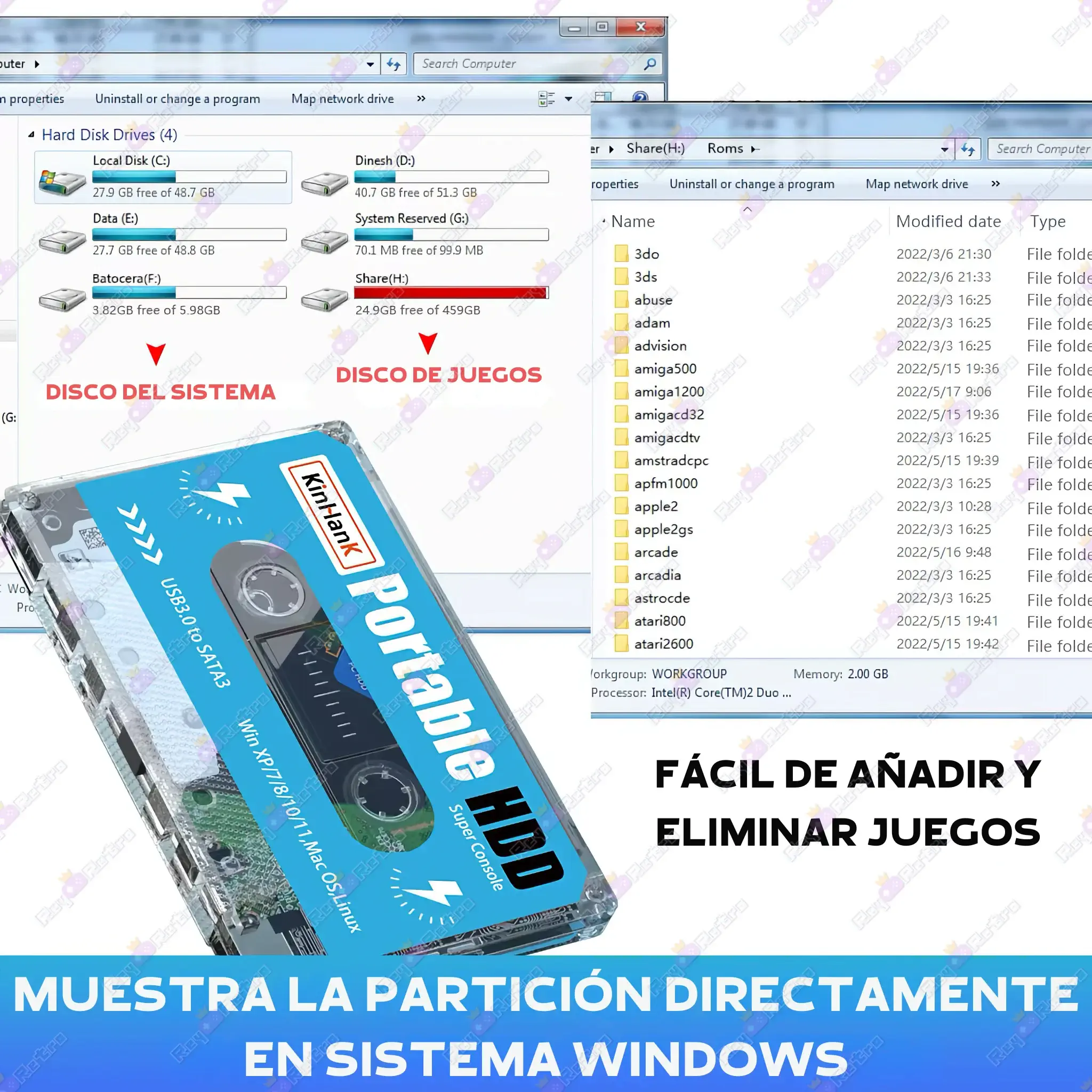 Retro_Cassette_Consola_Batocera.07 - 💻 Retro Cassette Consola Batocera 500GB - Más de 110.000 Juegos Retro