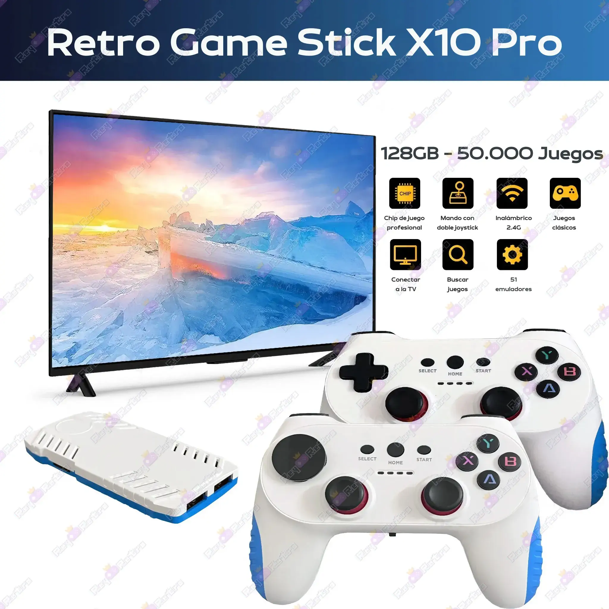 Retro_Game_Stick_X10_Pro.07 - 📺 Retro Game Stick X10 Pro - 50.000 juegos retro con 2 mandos inalámbricos