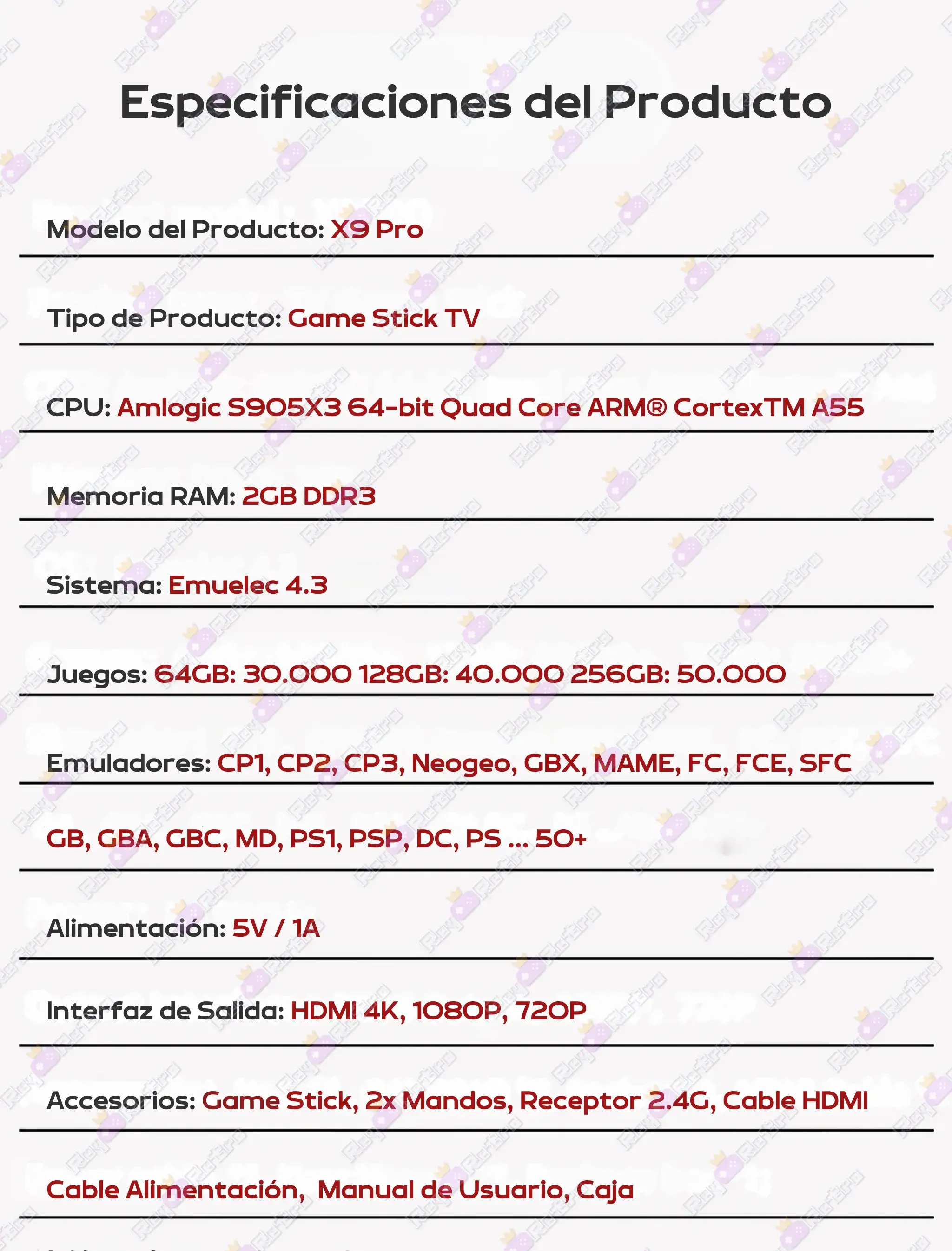 Retro Game Stick X9 Pro Retro_Game_Stick_X9_Pro.13 - 📺 Retro Game Stick X9 Pro - Hasta 50.000 juegos en 4K