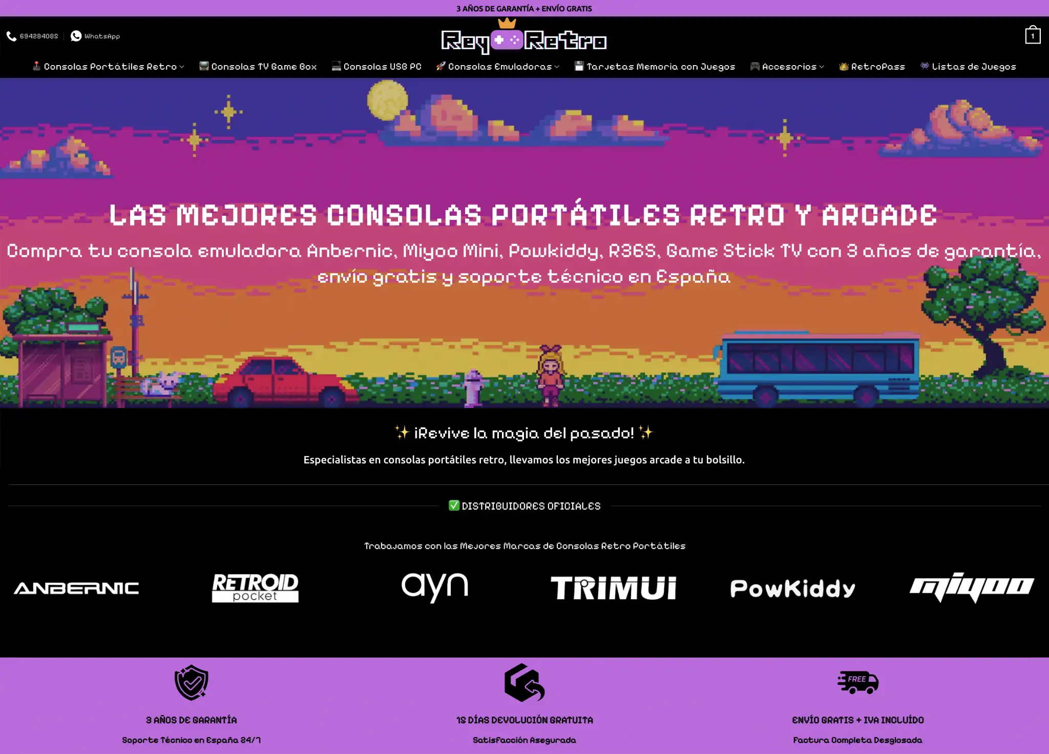 ReyRetro.es 👾 Las Mejores Consolas Portátiles Retro y Arcade | ReyRetro.es