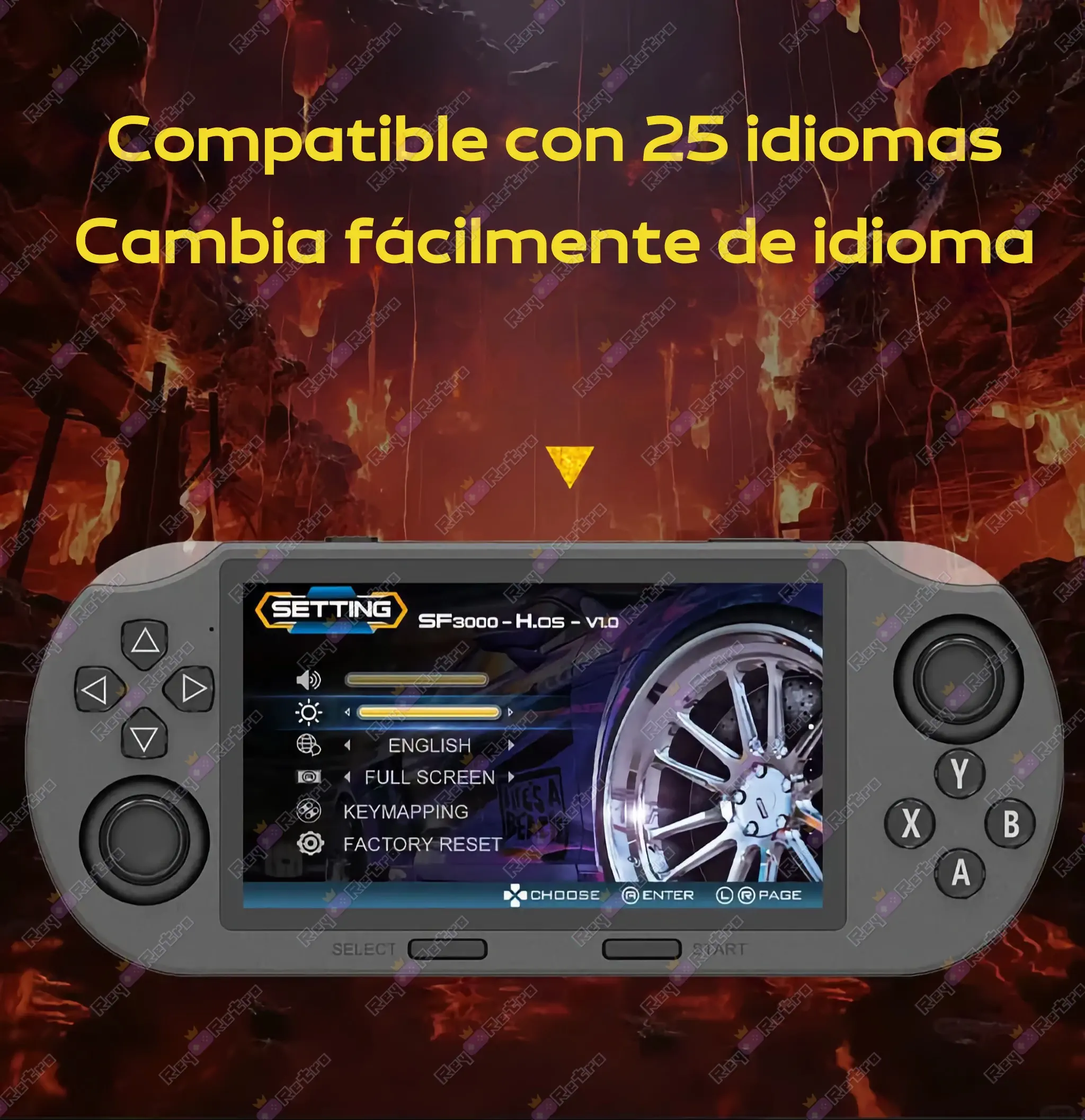 SF3000.09 - 🕹 SF3000 - Consola retro portátil con pantalla IPS 4,5″ y funciones multimedia