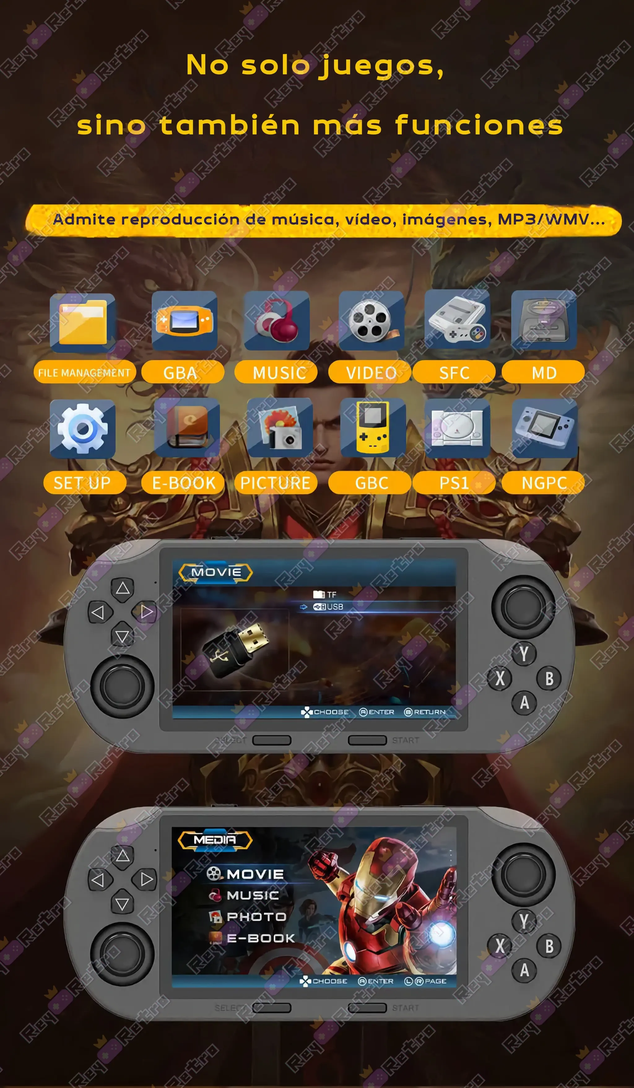 SF3000.11 - 🕹 SF3000 - Consola retro portátil con pantalla IPS 4,5″ y funciones multimedia